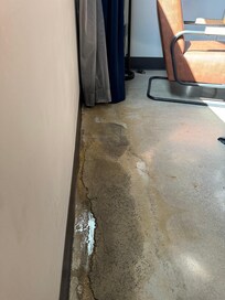 On a dry day, moments after drying the floor itâs wet again