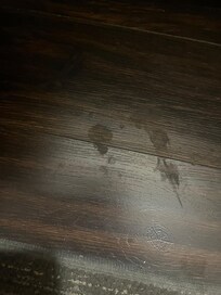 Stain next to bed