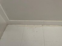 Dirt marks on the baseboard