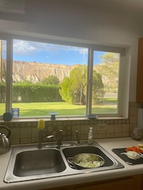 View from the large kitchen window