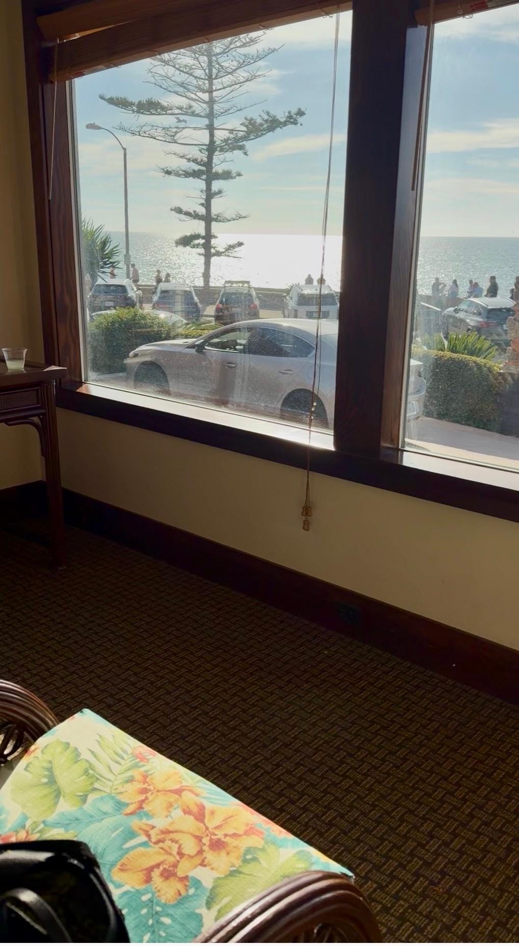 Recliners in front of view window, Room 108