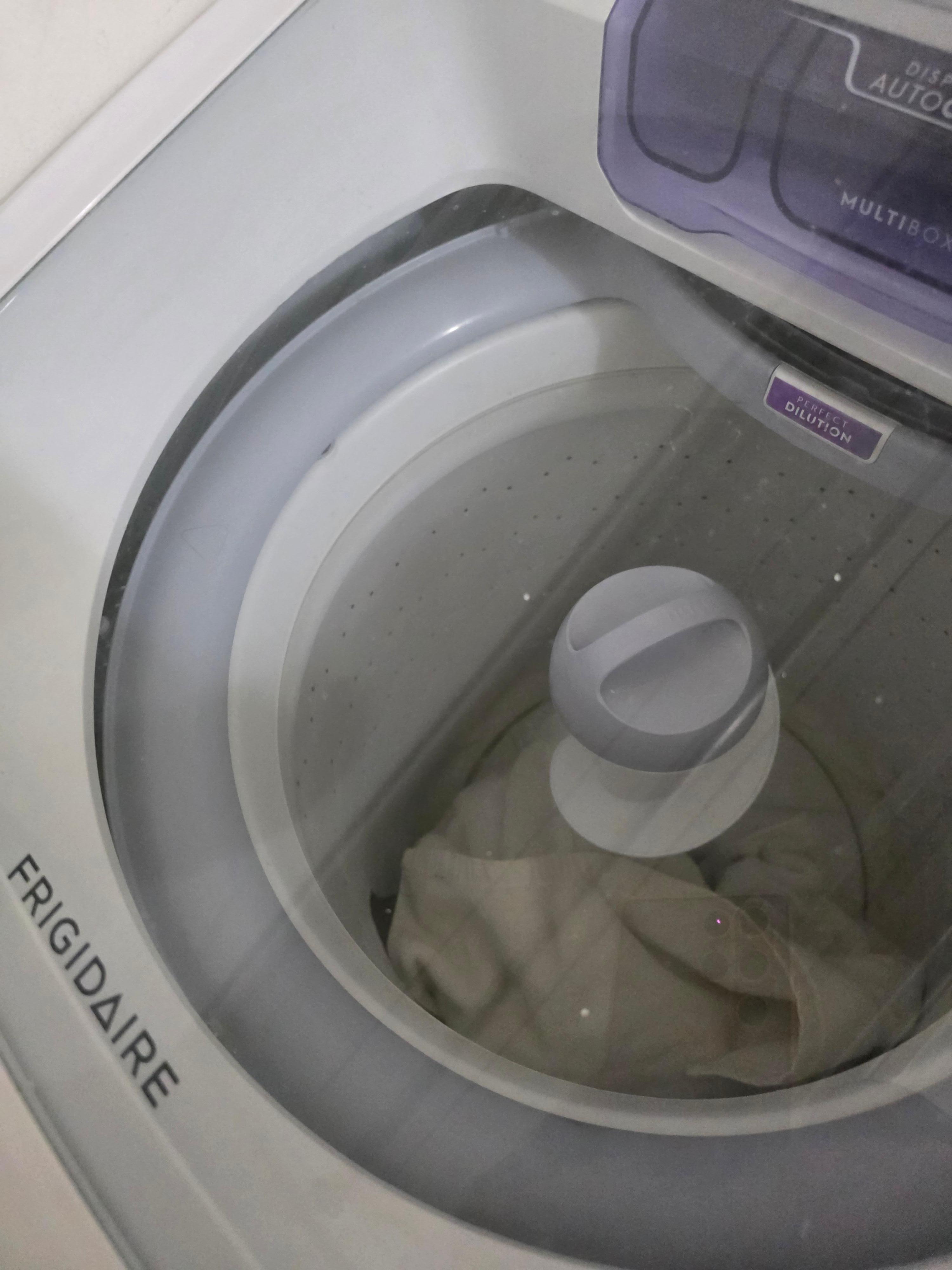 Dirty towels in washer