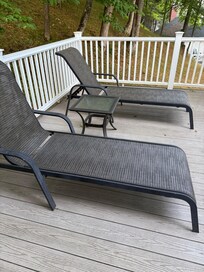 Our private, less than clean patio.