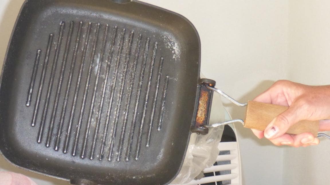 altes Fett war in den Pfannen