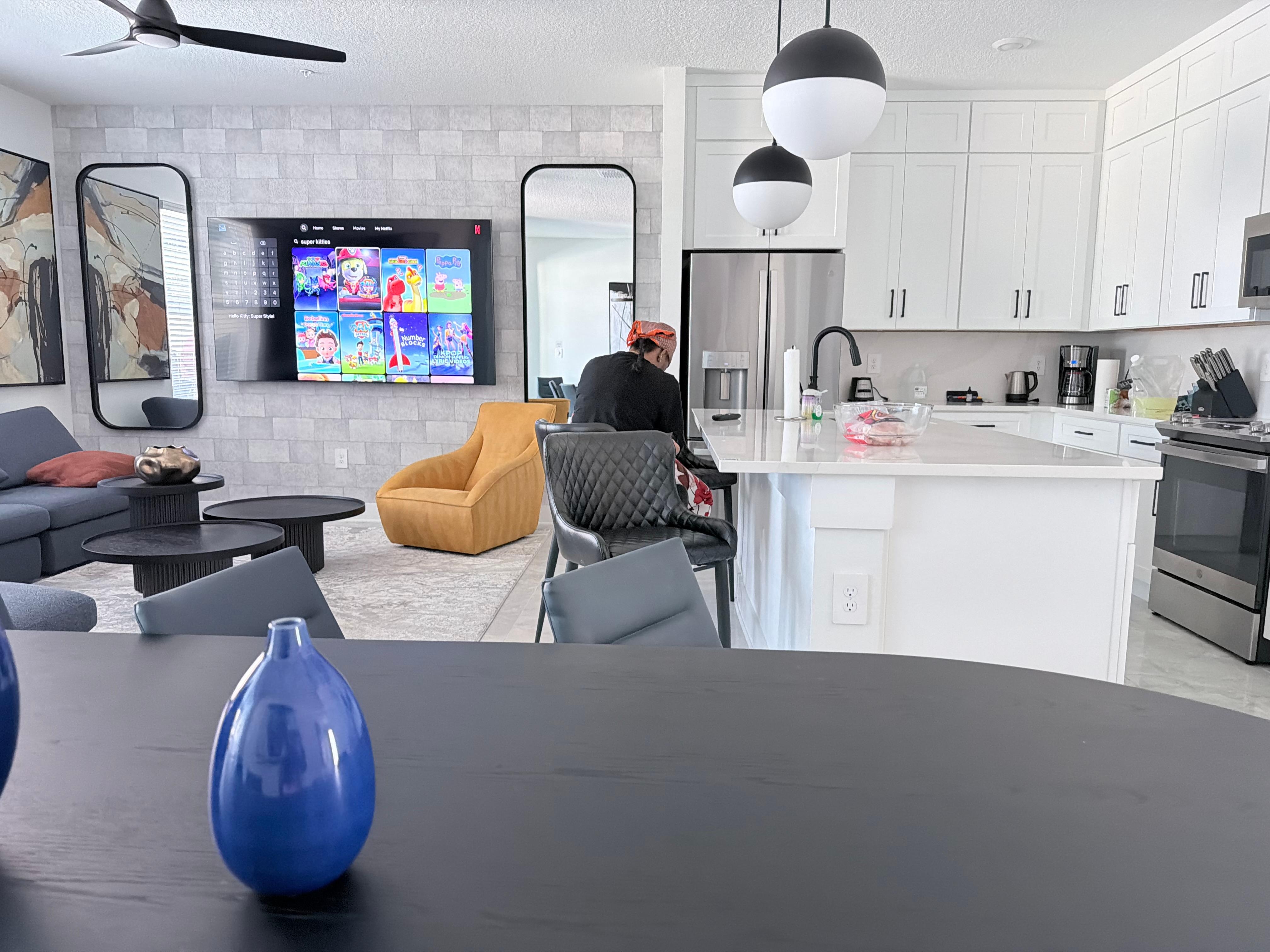 Kitchen area of 4 bedroom villa plus living and dining space