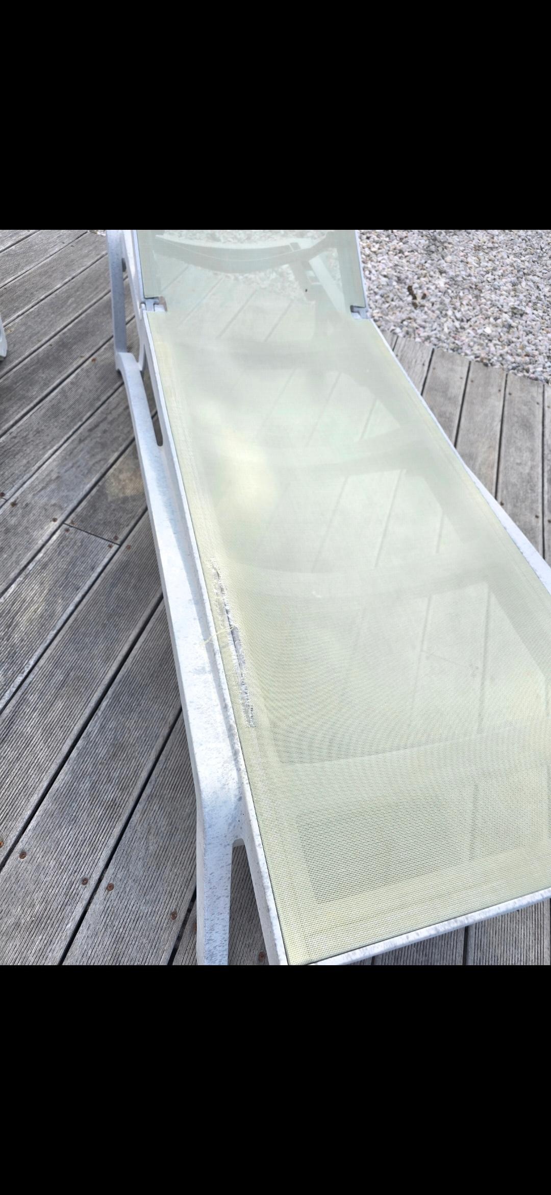 Pool loungers were torn.  