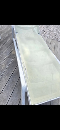 Pool loungers were torn.