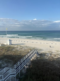 View from private beach steps.