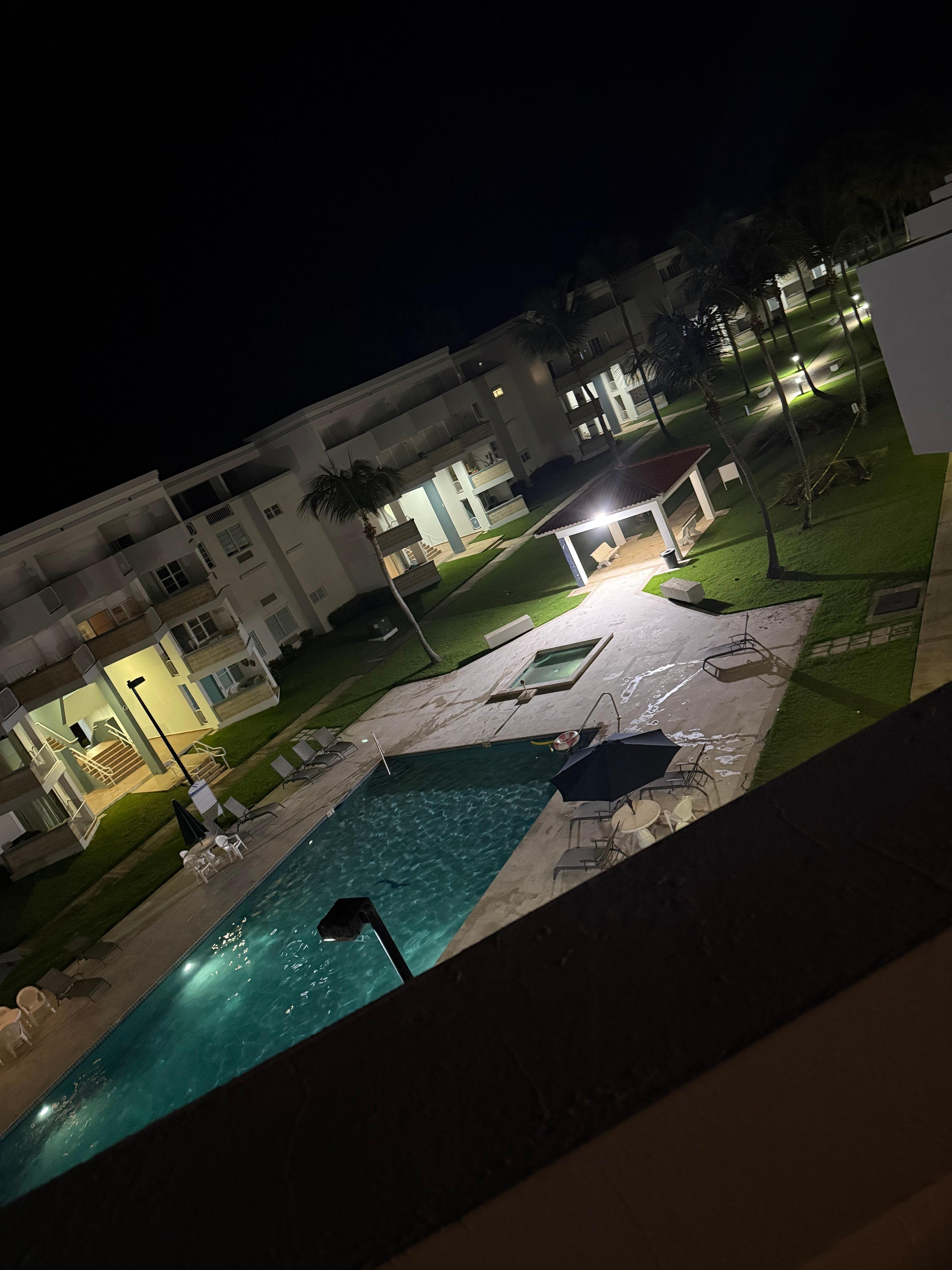 Pool at night