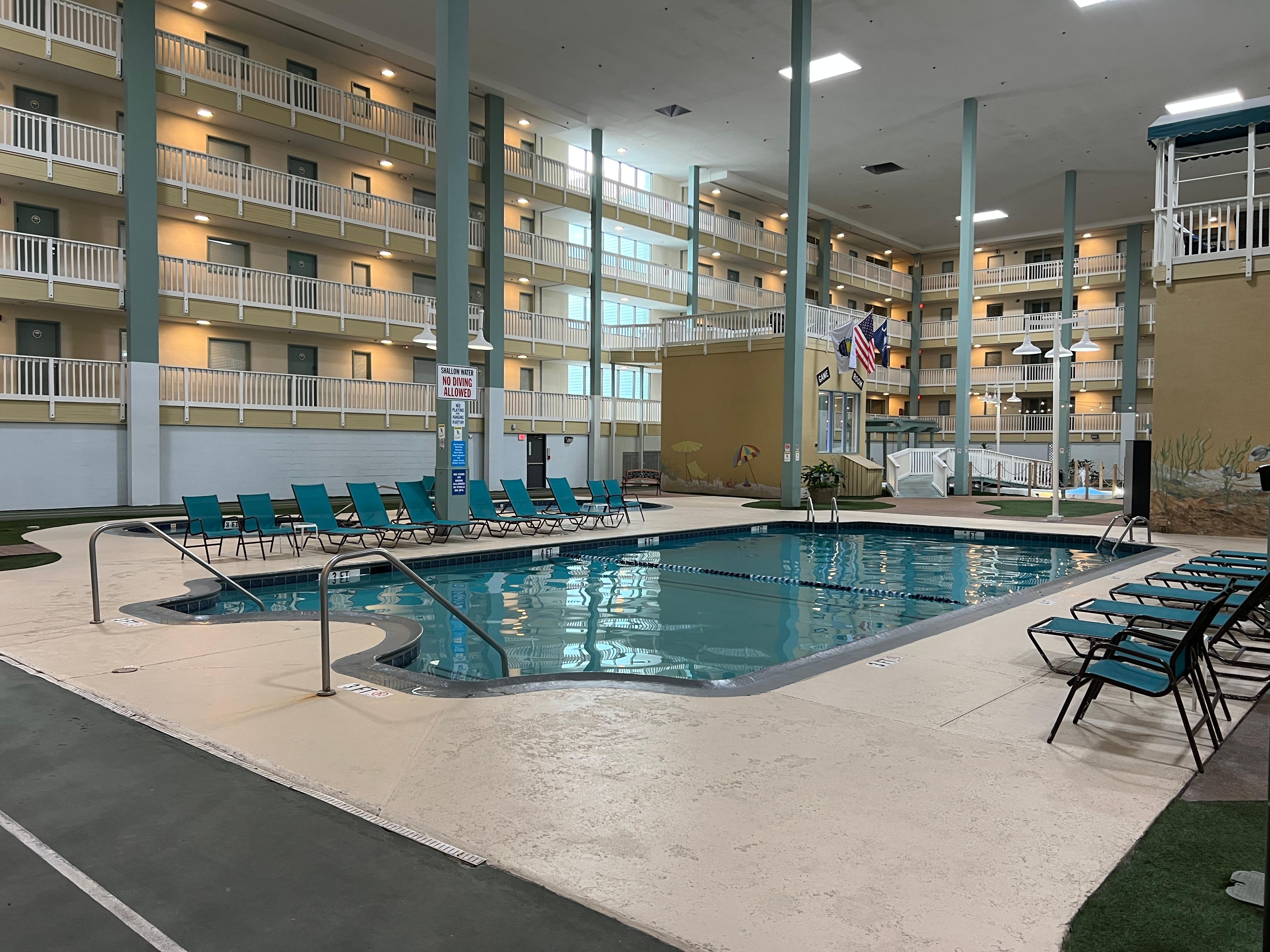 Indoor pool and hot tub