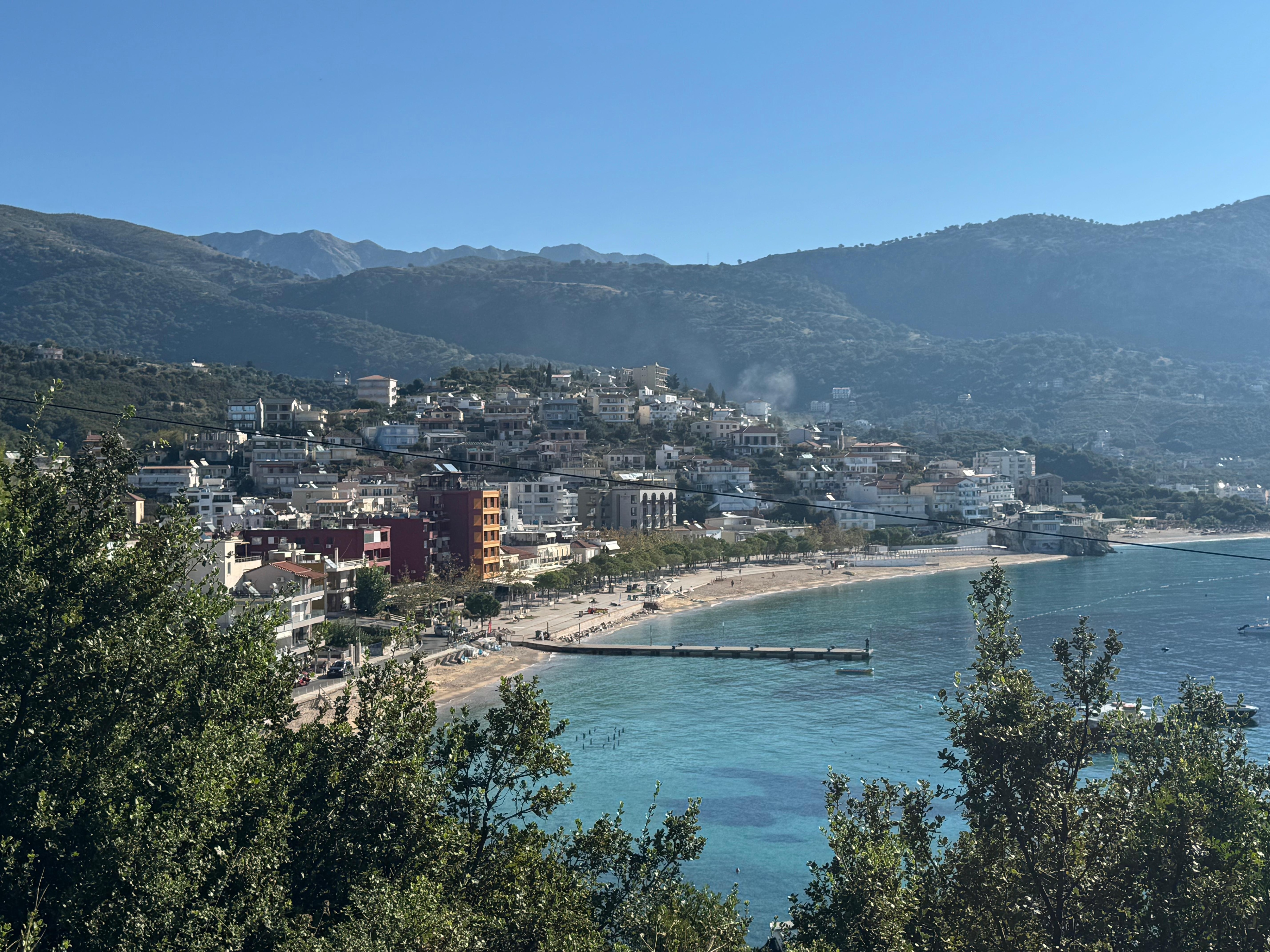 View of Himare from above the port