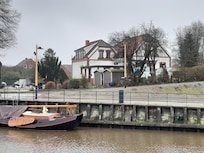 Blick aufs Haus von der Harle.