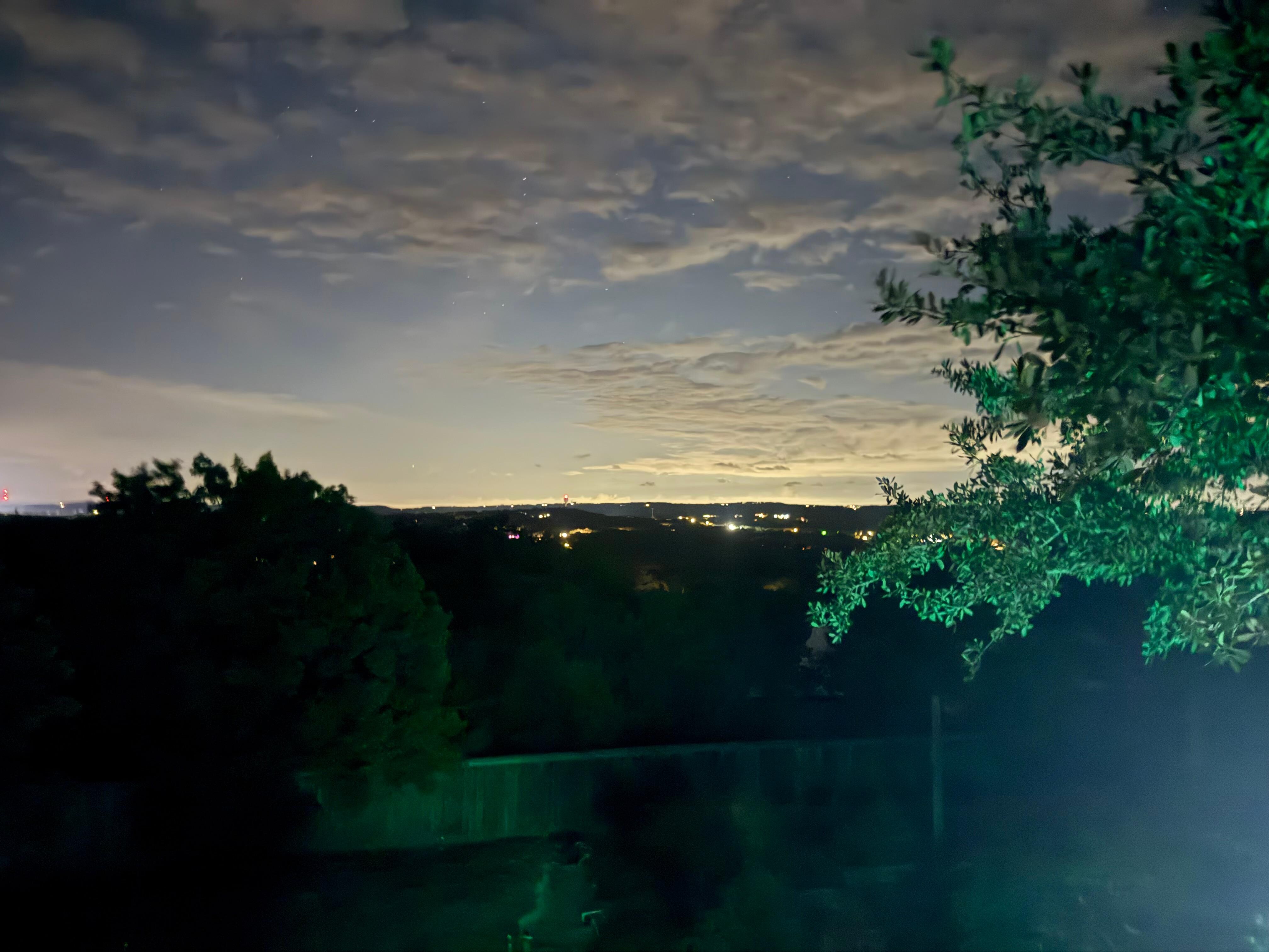 Night view from front deck.