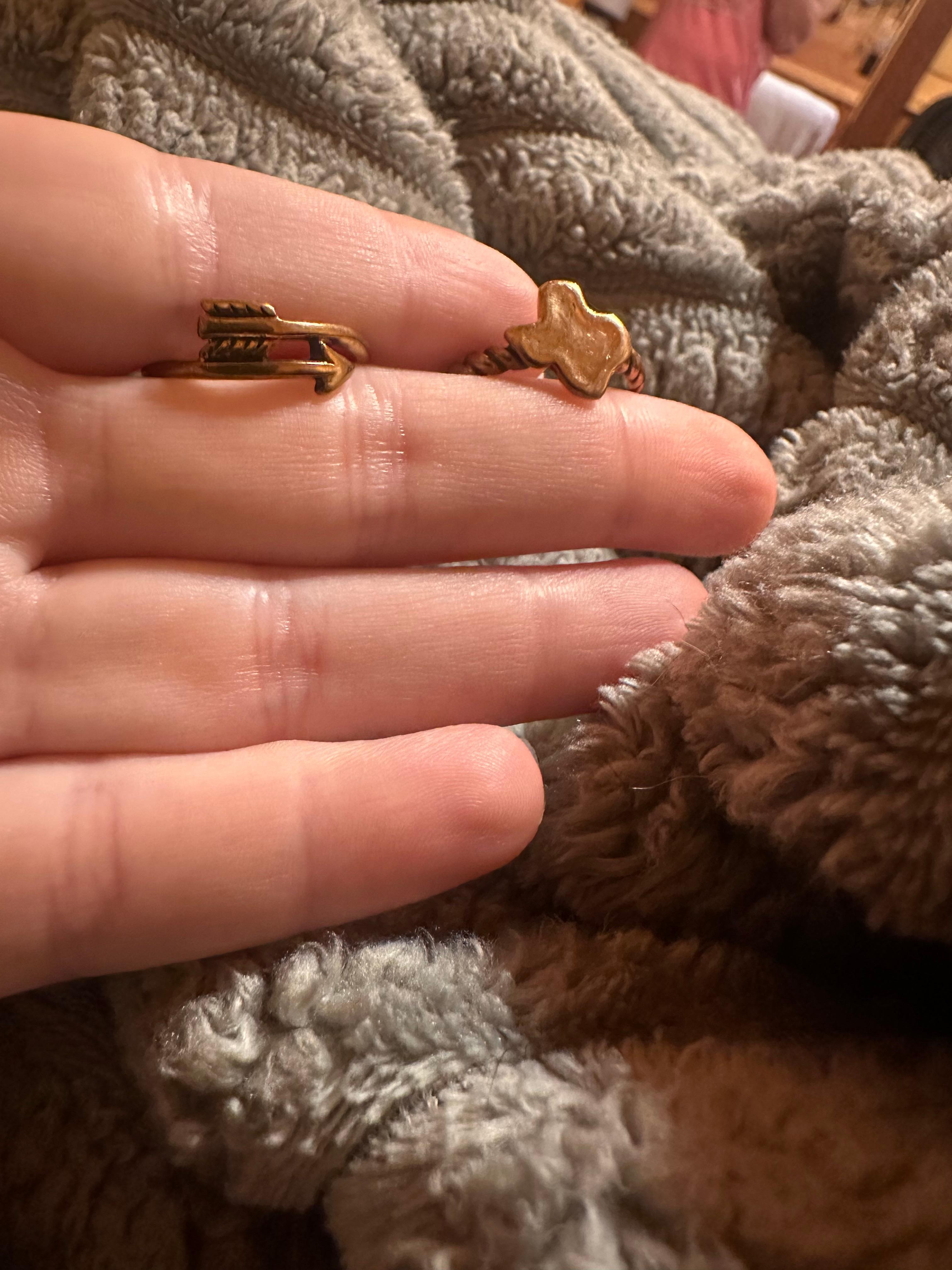 Two of my discolored rings 