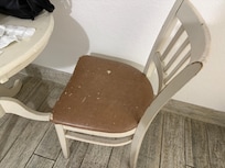 Damaged kitchen furniture.