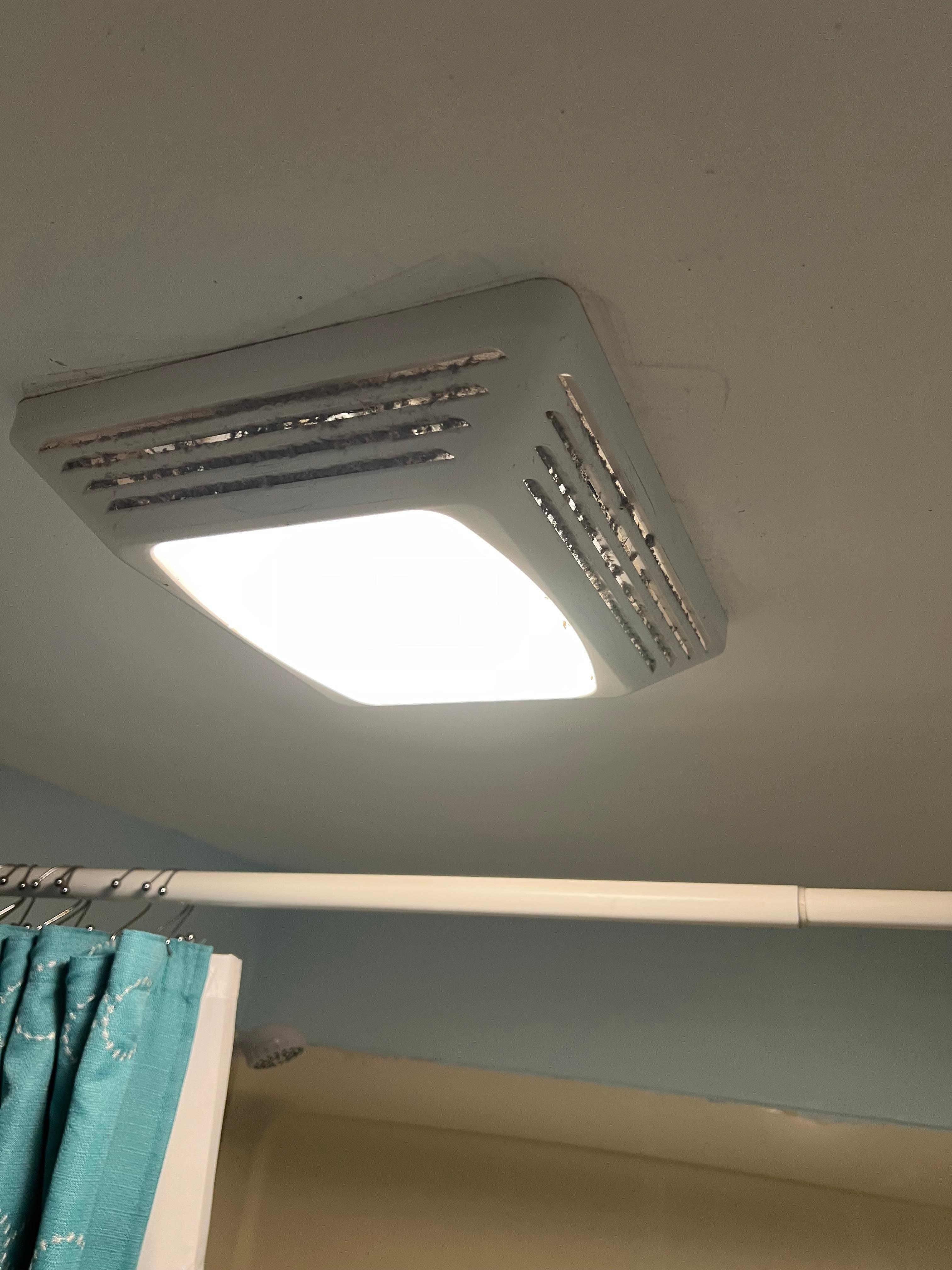 Dirty bathroom fan
