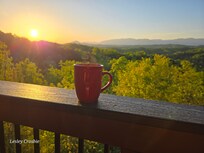 Early morning Sunrise with Coffee on the porch