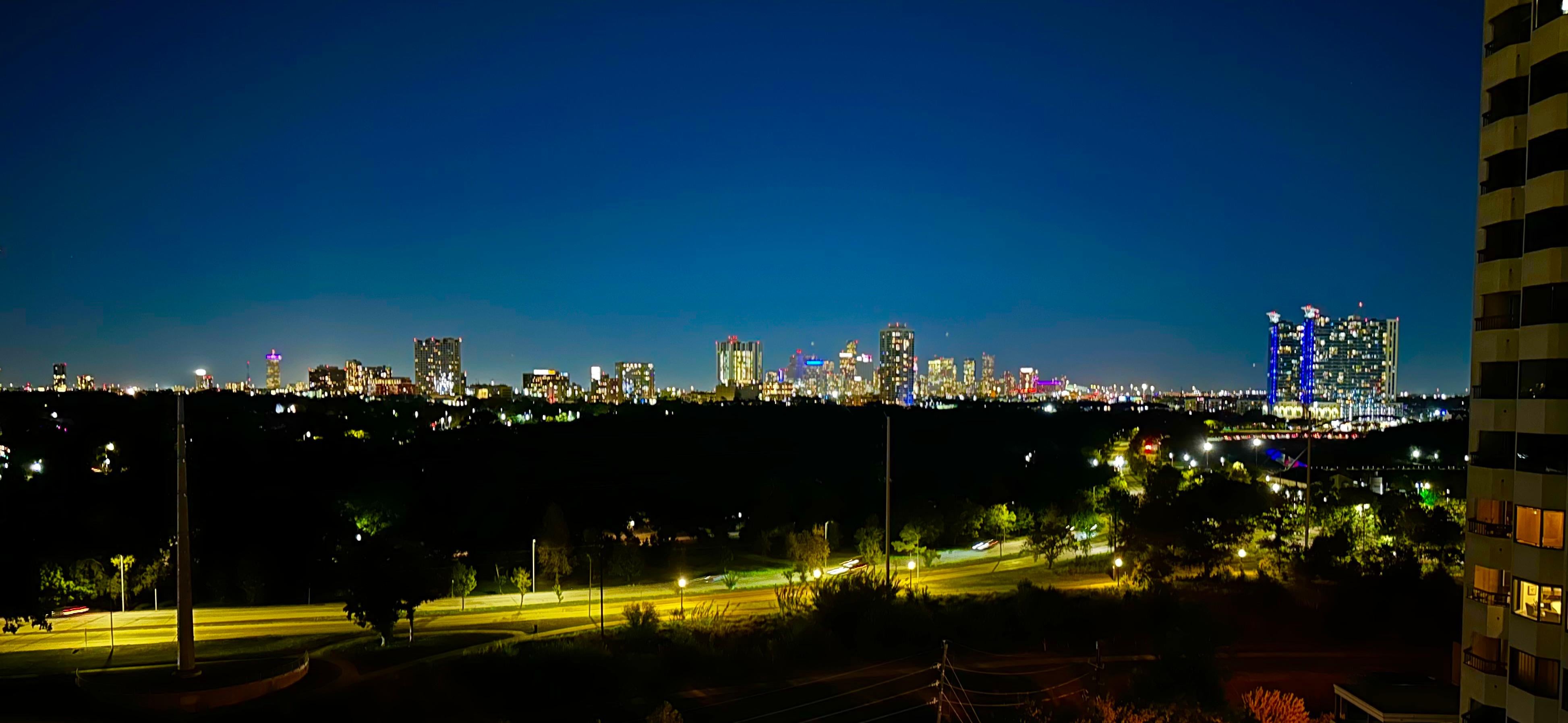 Houston skyline at night. 