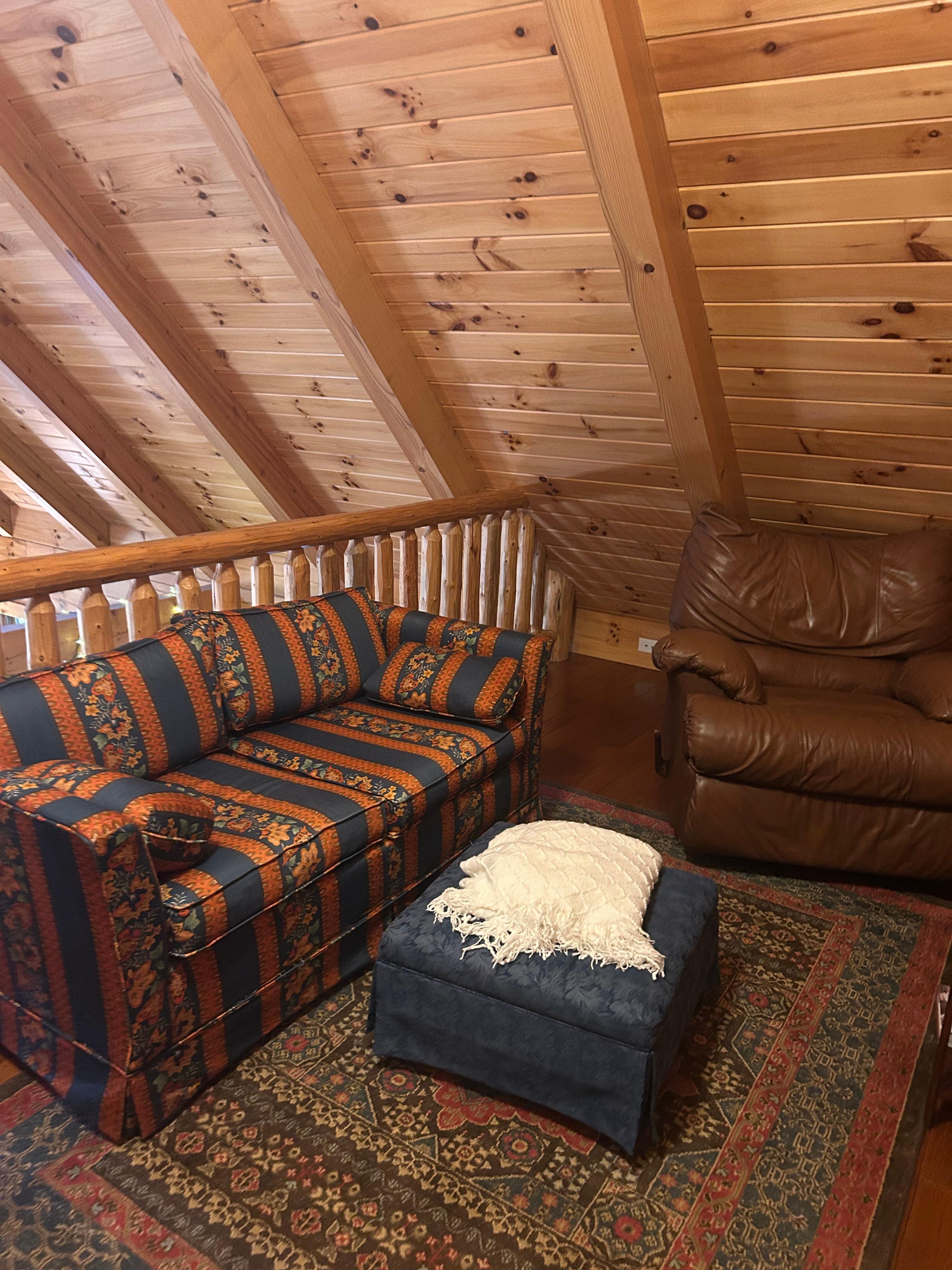 A nice sitting area in the loft. 