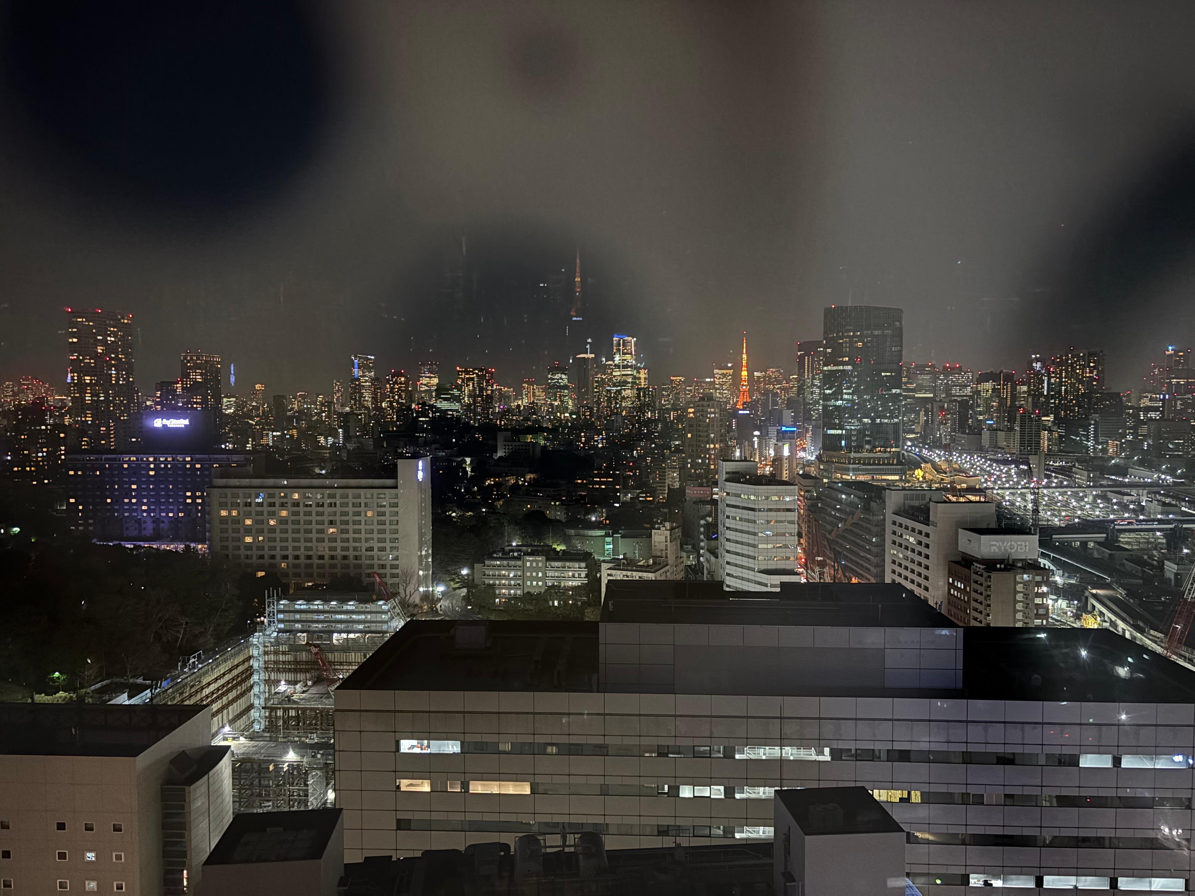 View from our room at night 