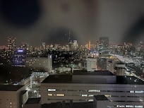 View from our room at night