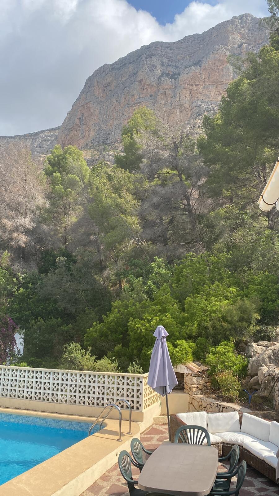 Vue depuis la piscine 