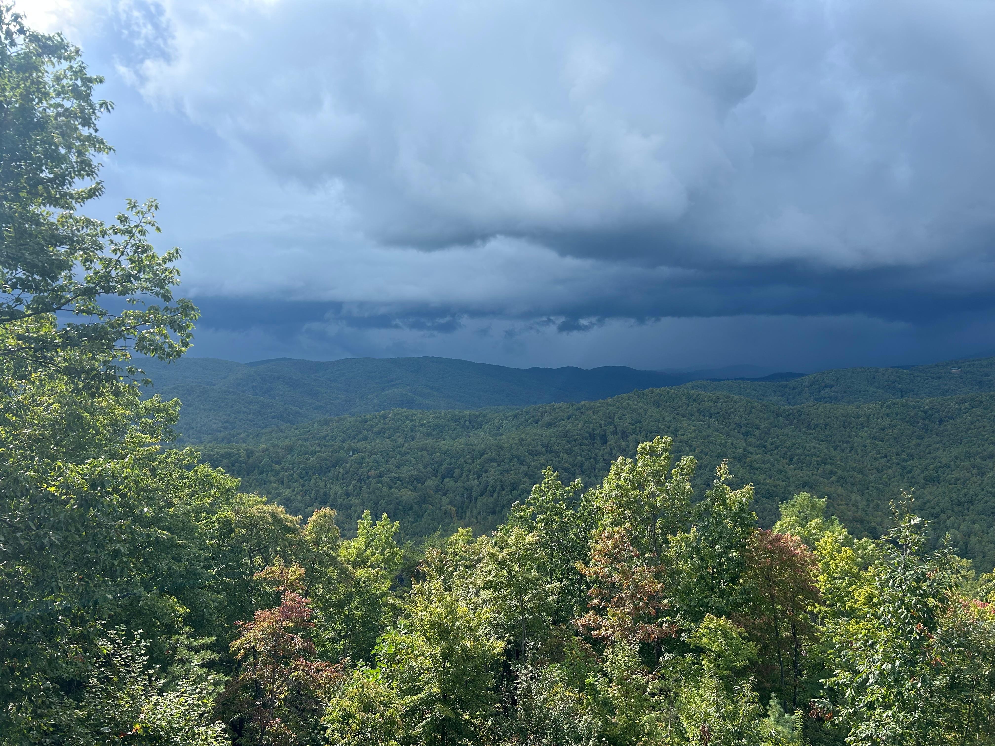 As a storm was rolling in.