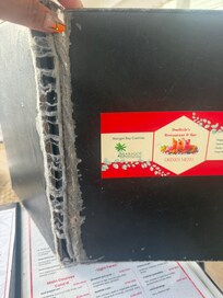 The menu holding on for it’s life.