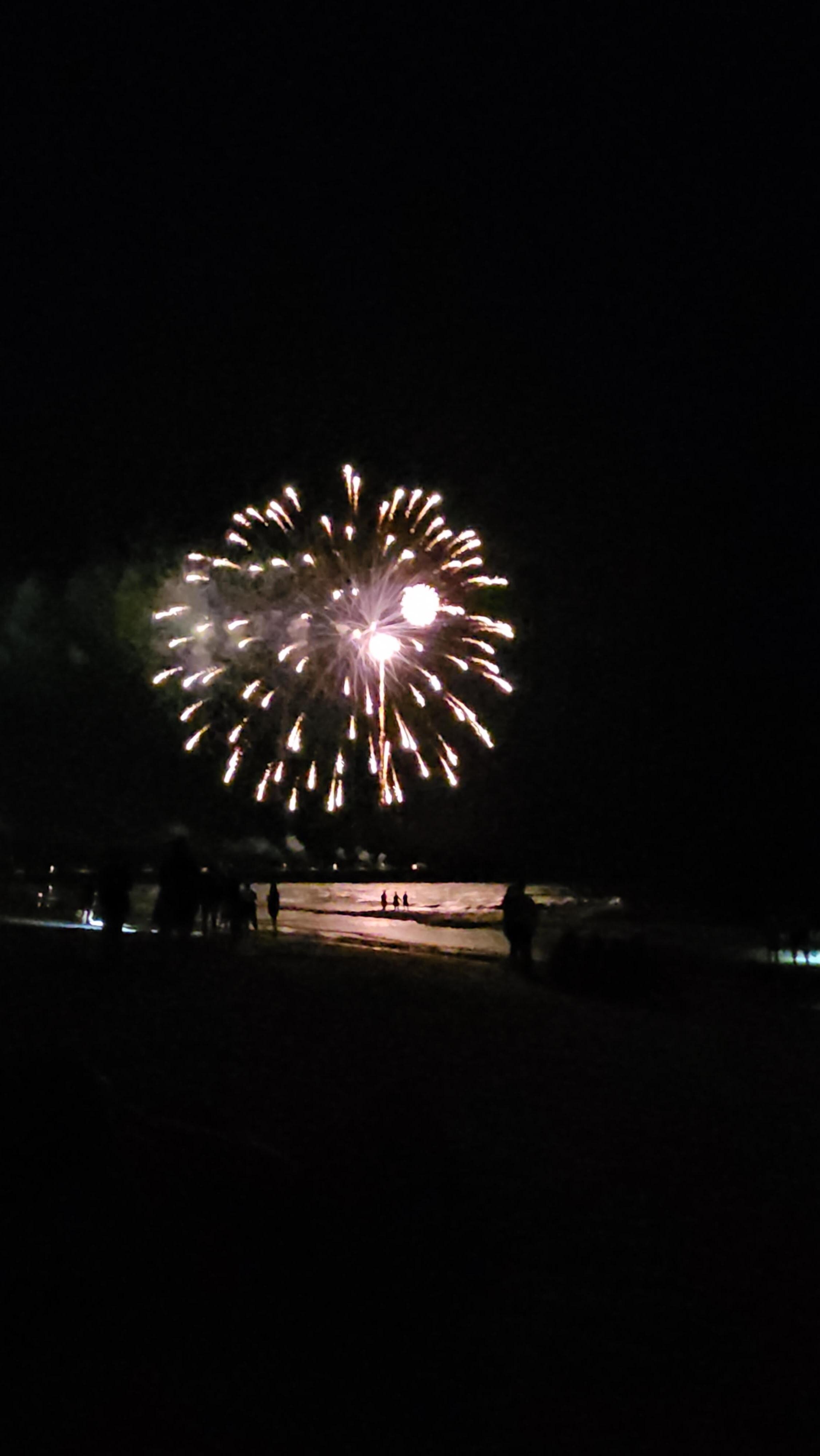 Fireworks display from our beach front