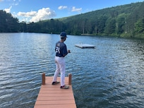 On his day off, all he wanted to do was fish.