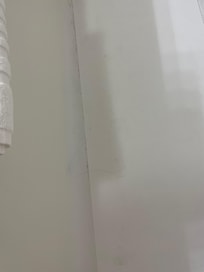 Bathtub with hair in it. I had to clean the tub before we even would take a shower