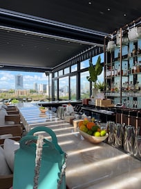 Upstairs outdoor bar restaurant