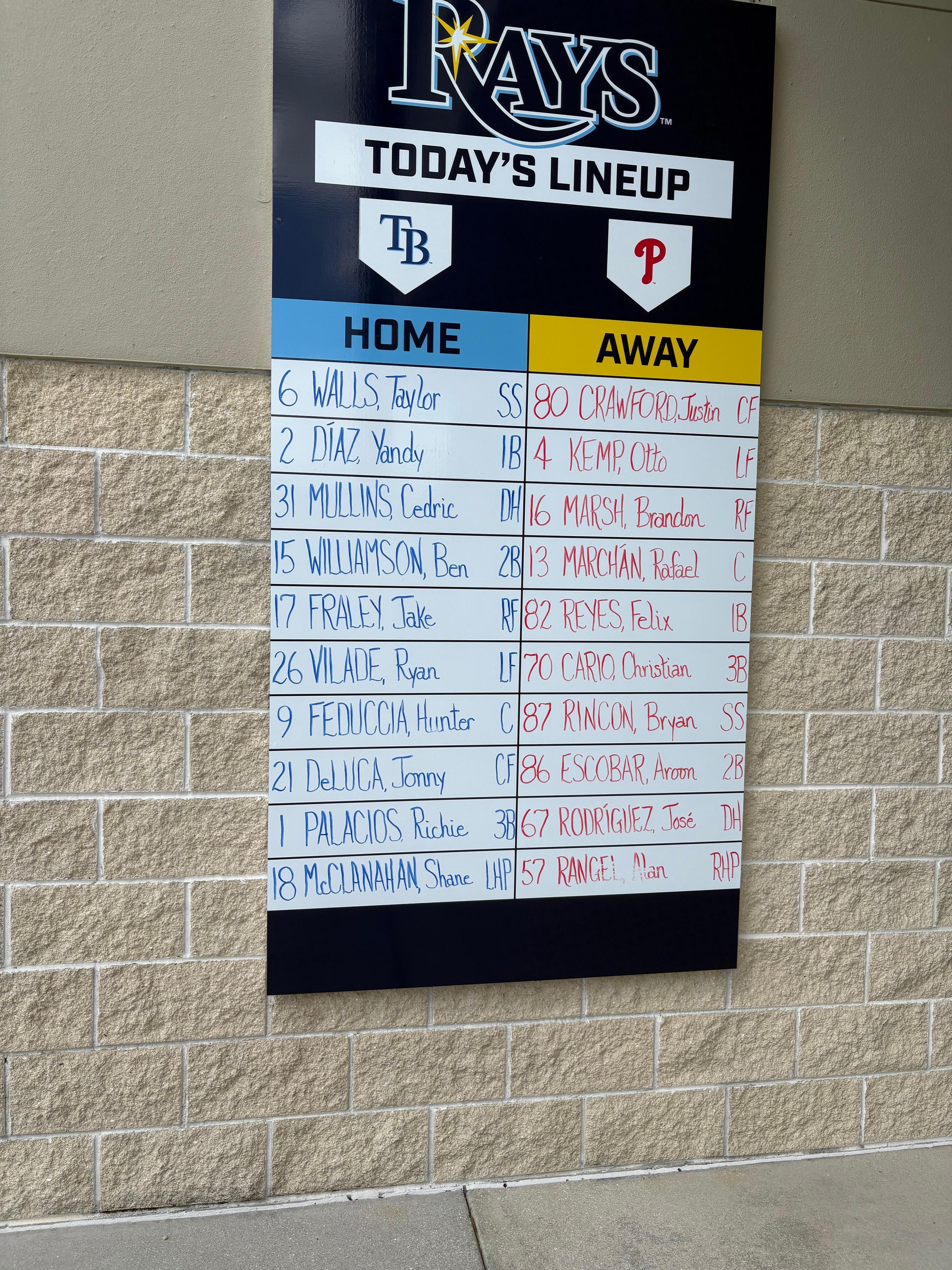 Rays Spring Training 6 miles away