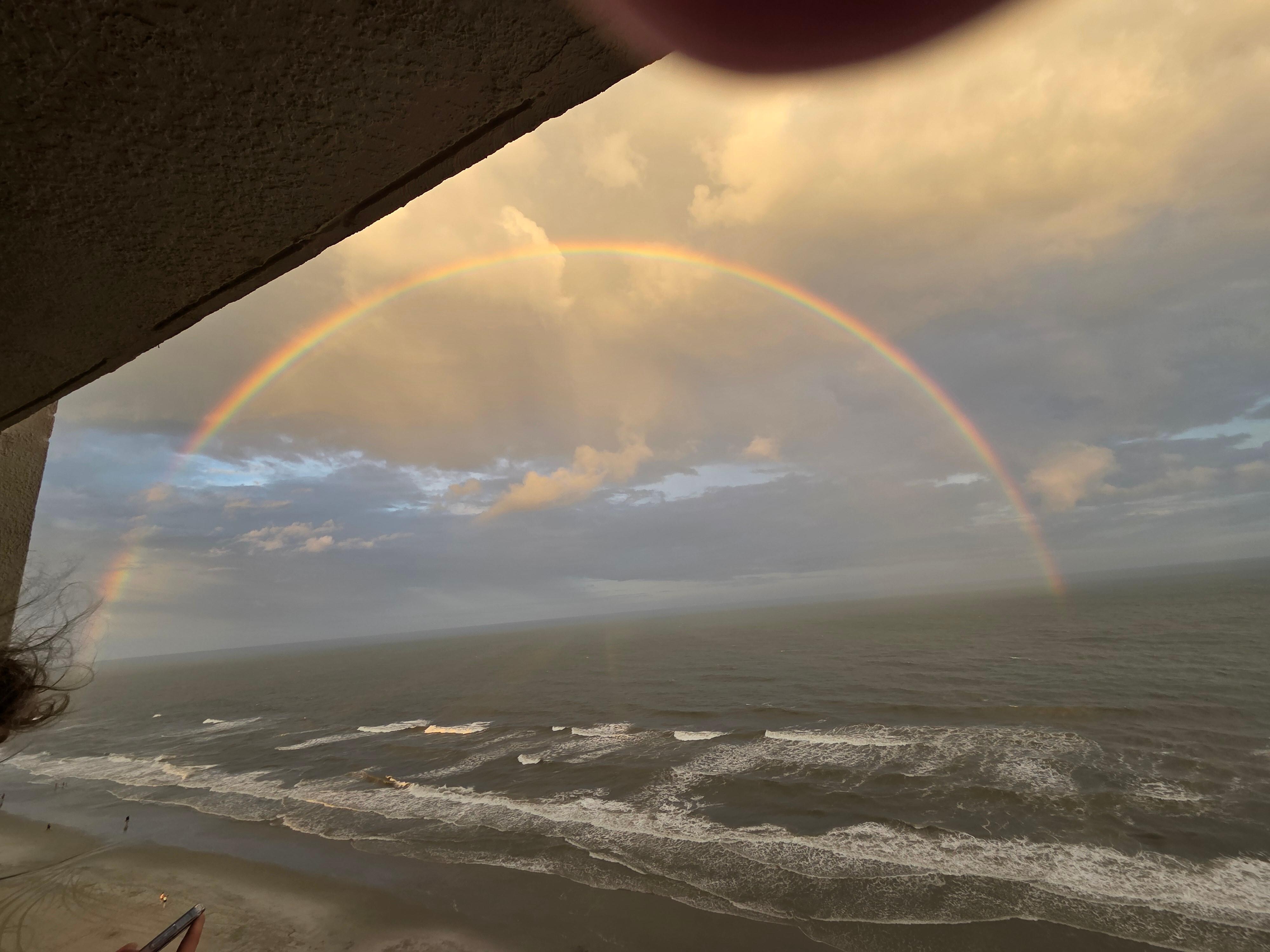 Rainbow from balcony