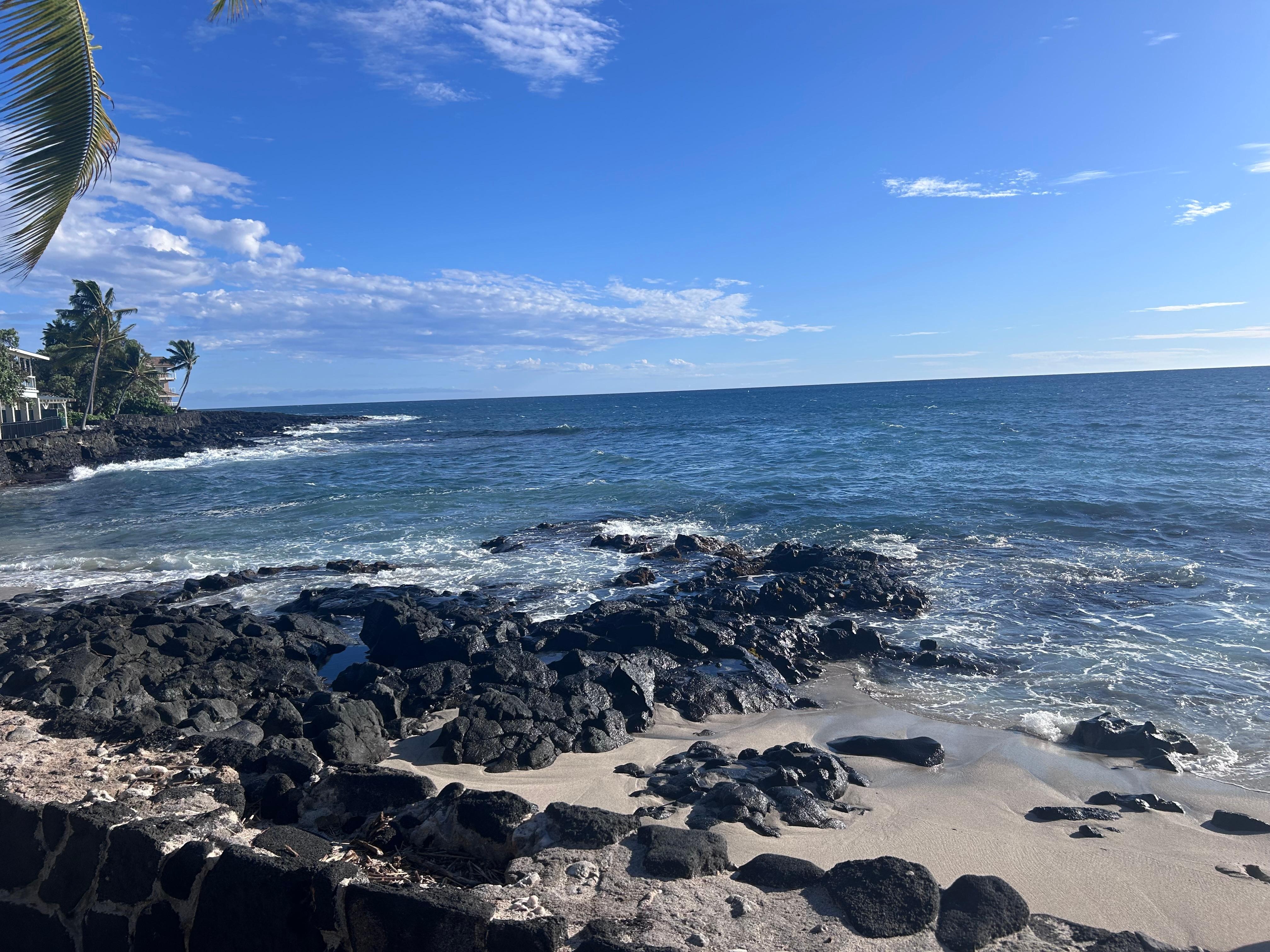 This is the beach right beside the resort 