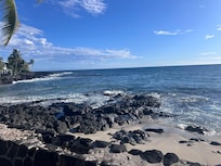 This is the beach right beside the resort