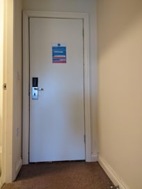 Doors too small? Skirting in poor condition. Carpet far from new. Floors in room above very creaky!