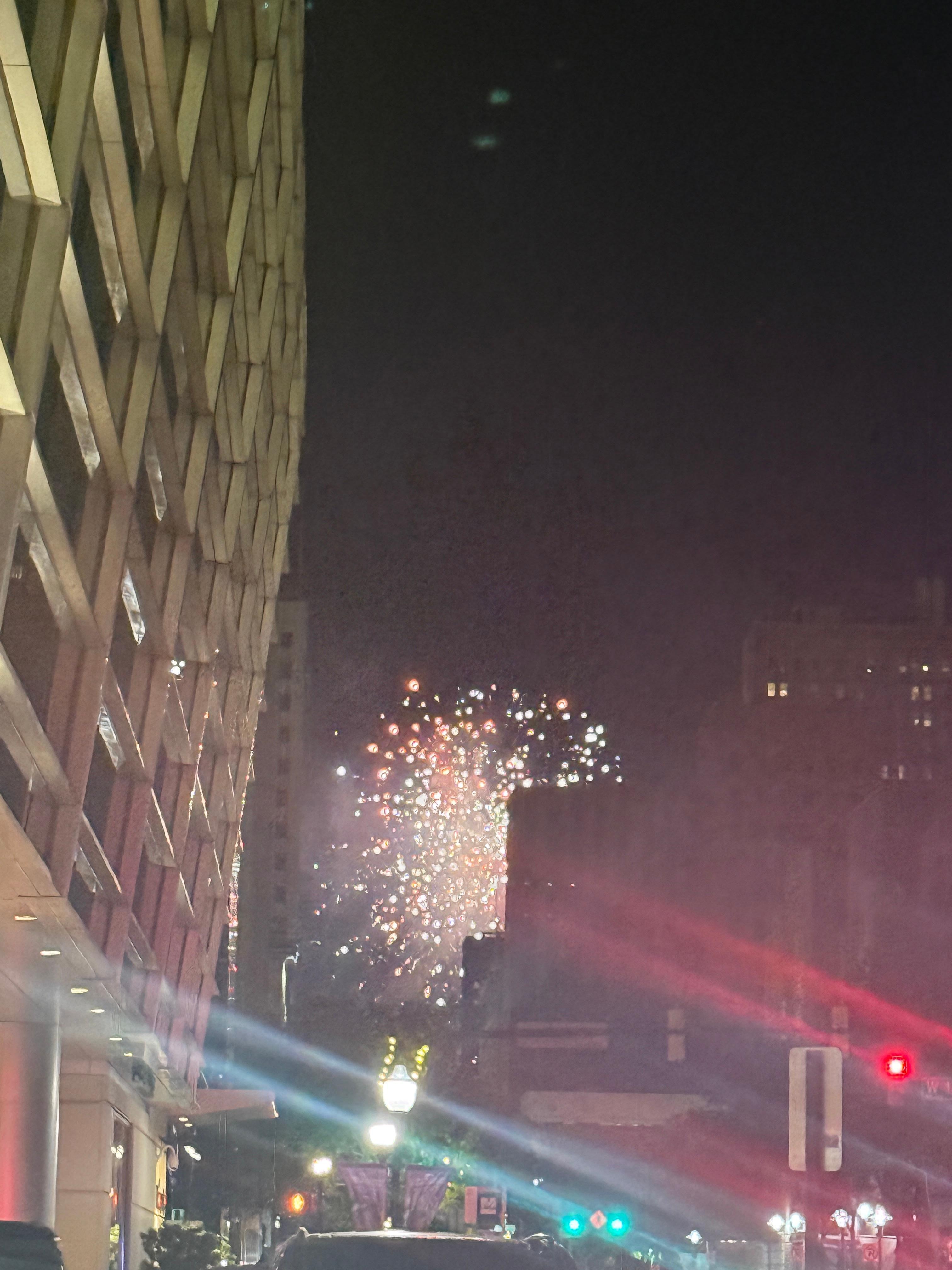 Fireworks outside 