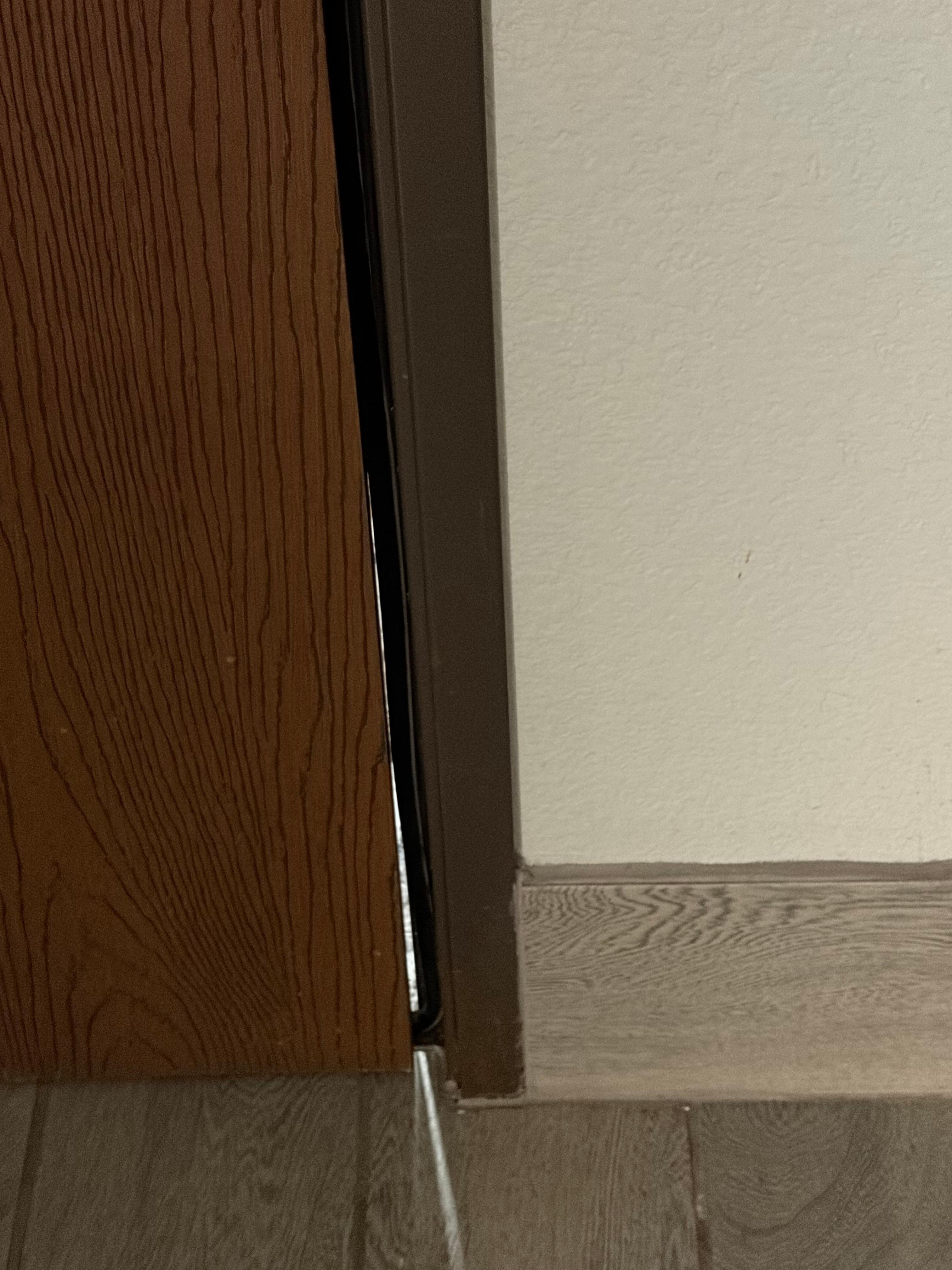 Gap between door and frame