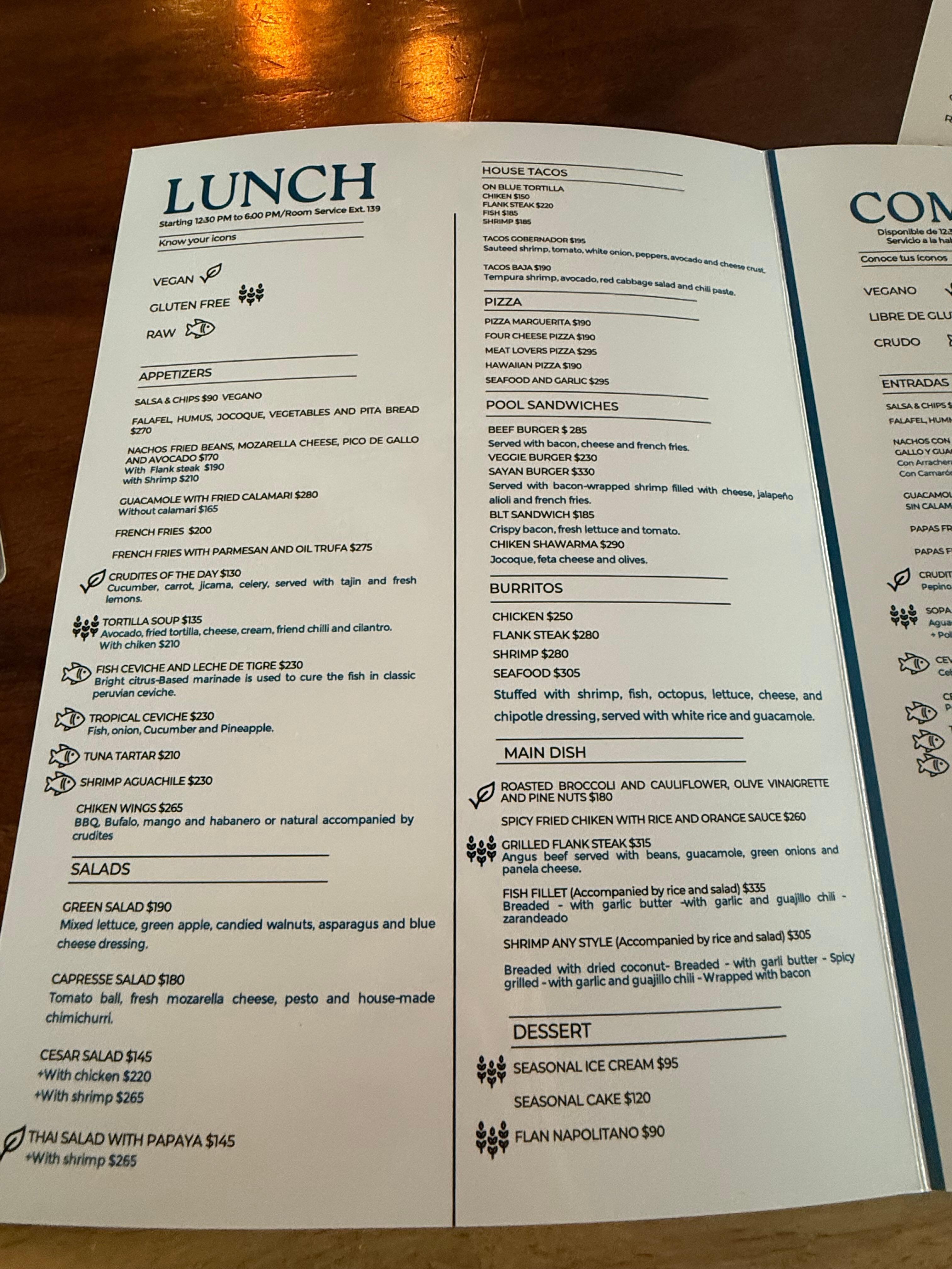 Lunch Menu