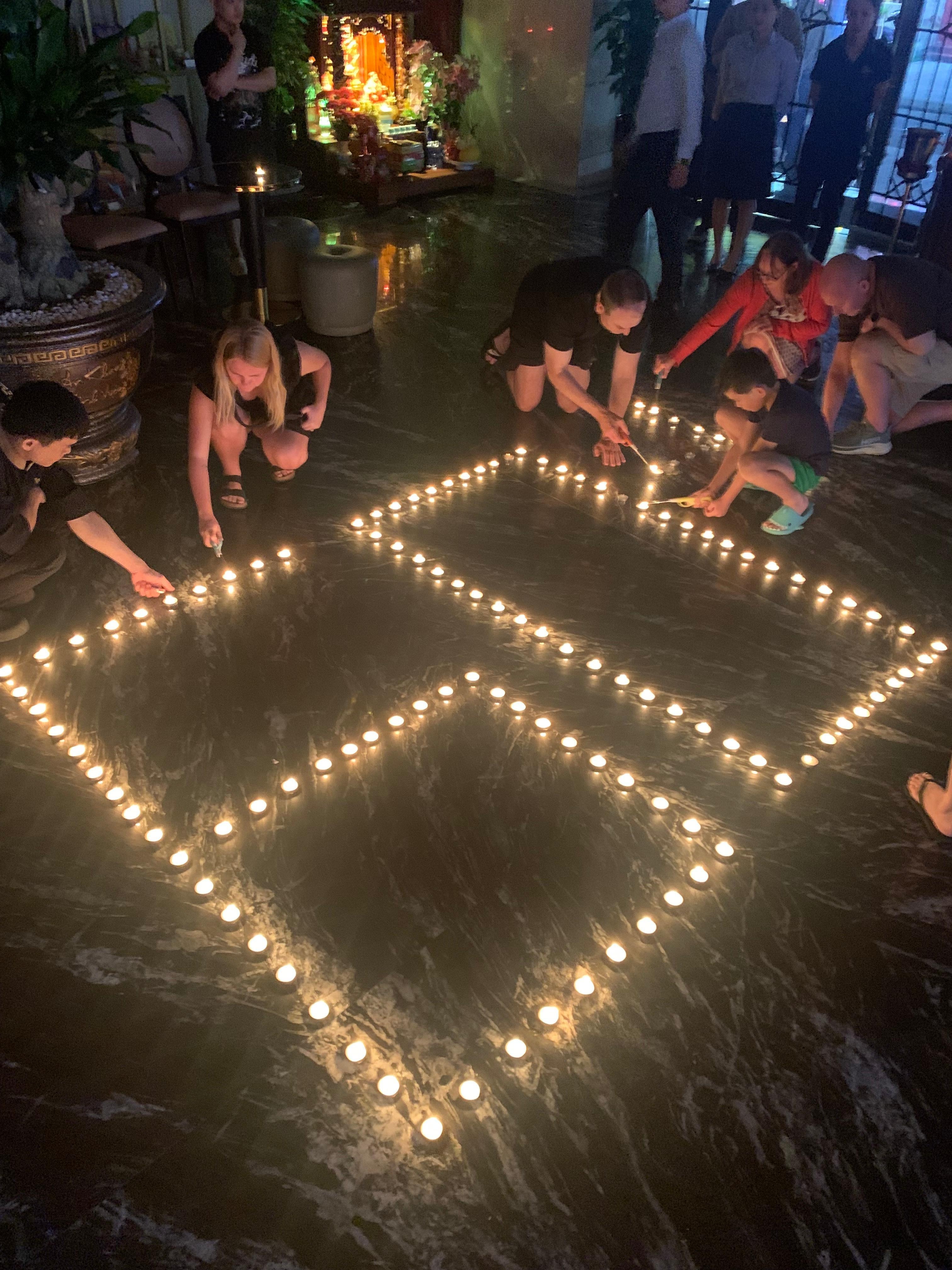 Celebration of turning the lights off that evening.