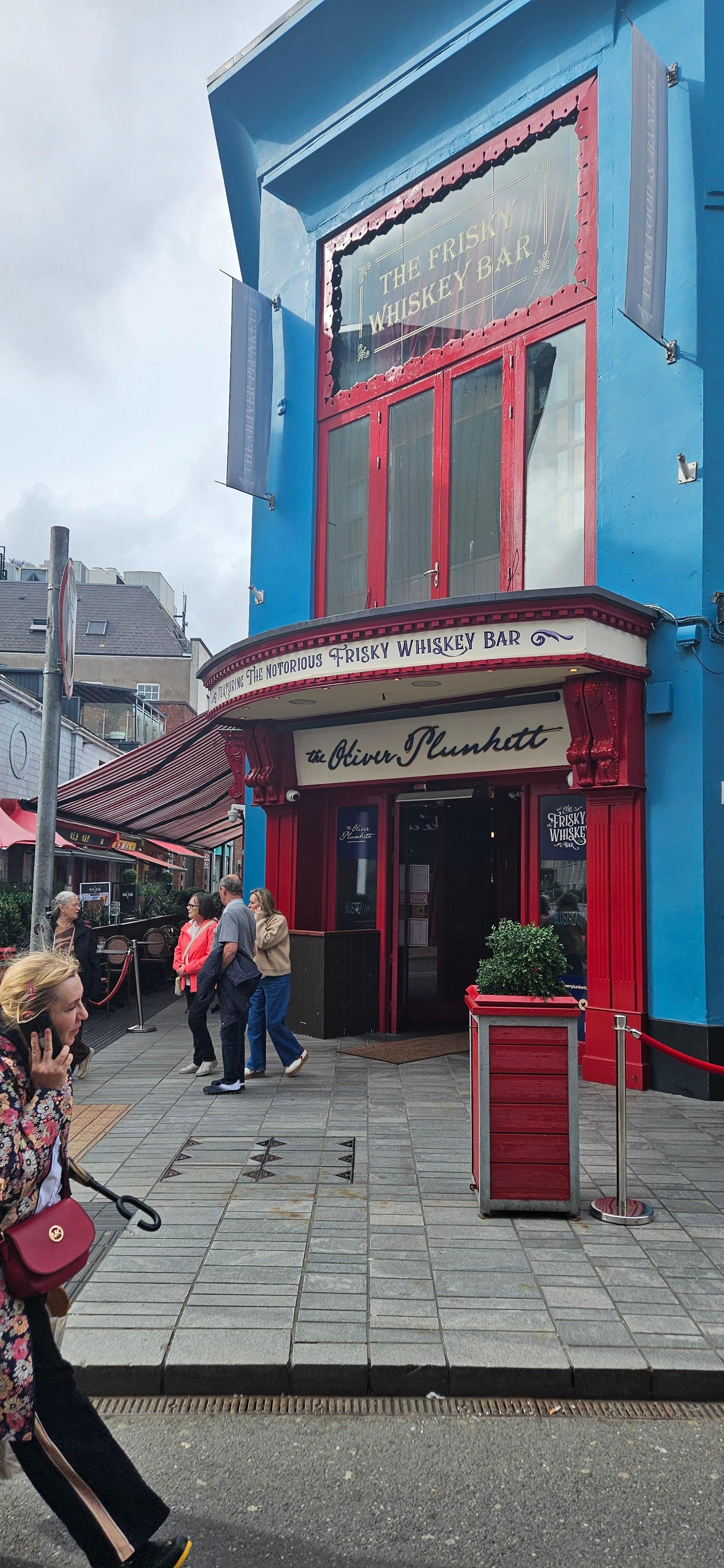 Oliver Plunket street and pub, only 3 min walk from hotel. You are truly in Cork City Center.
