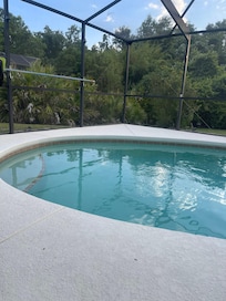 Private behind the pool.