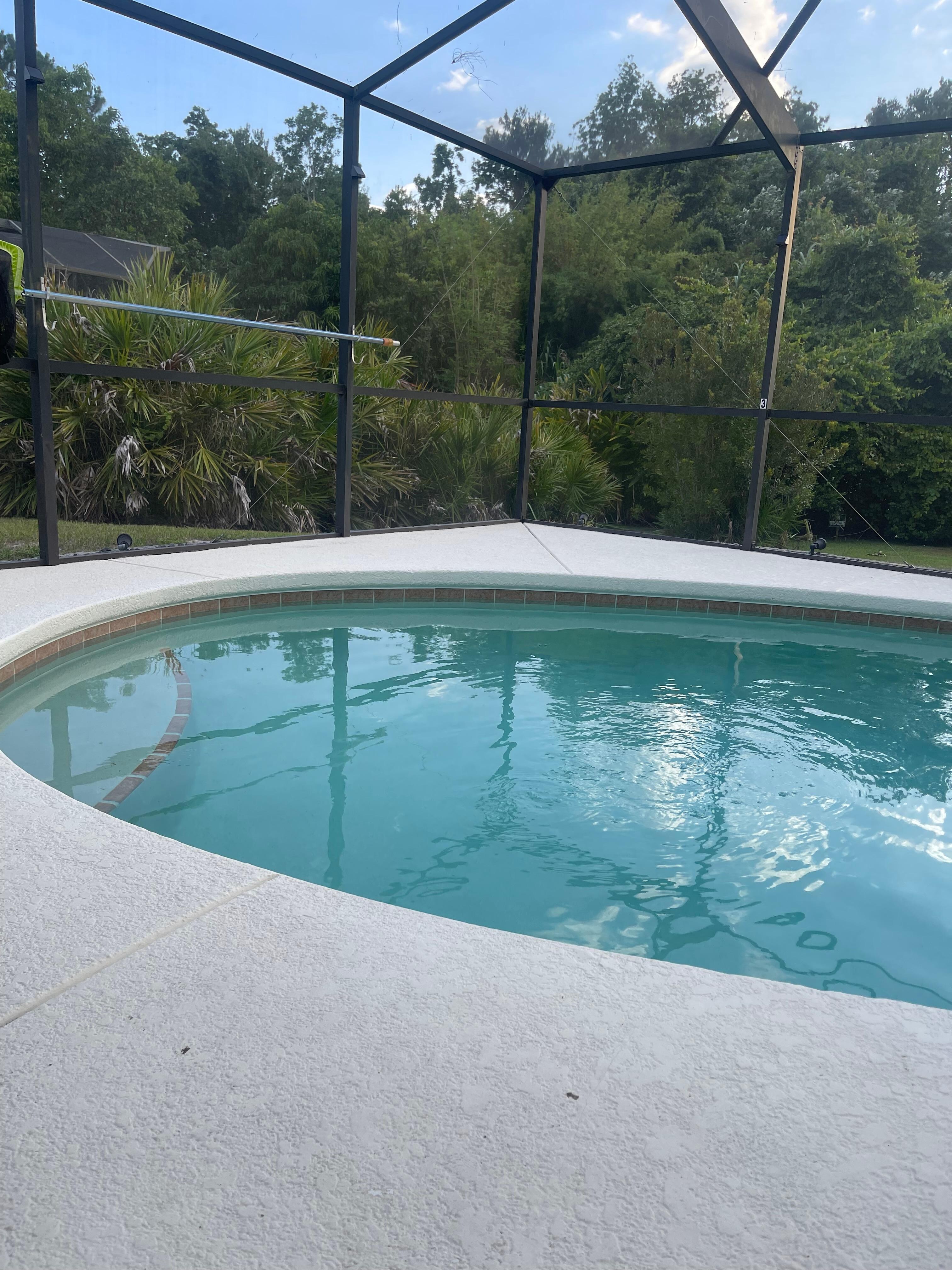 Private behind the pool.