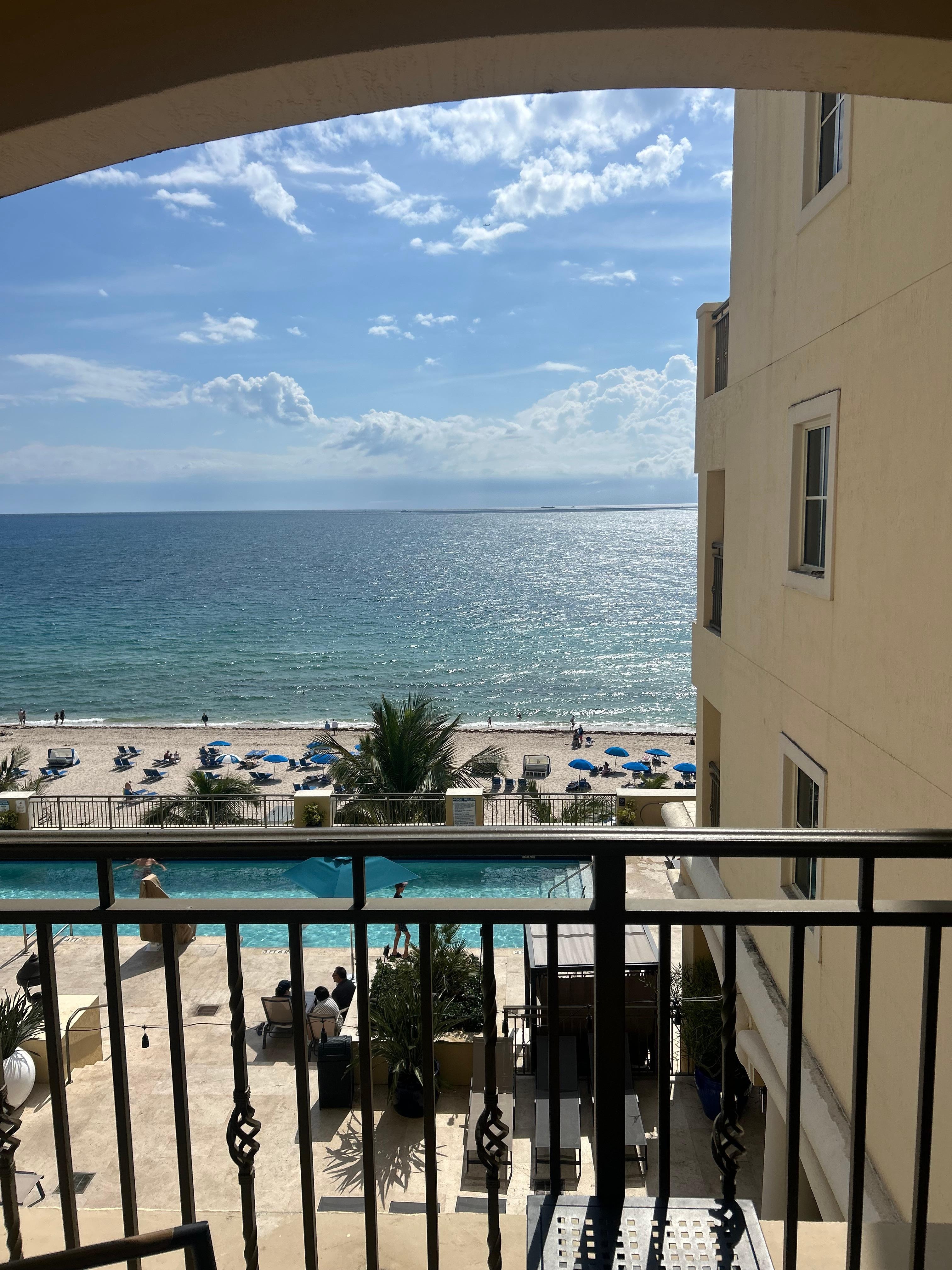 7th floor studio ocean front view 