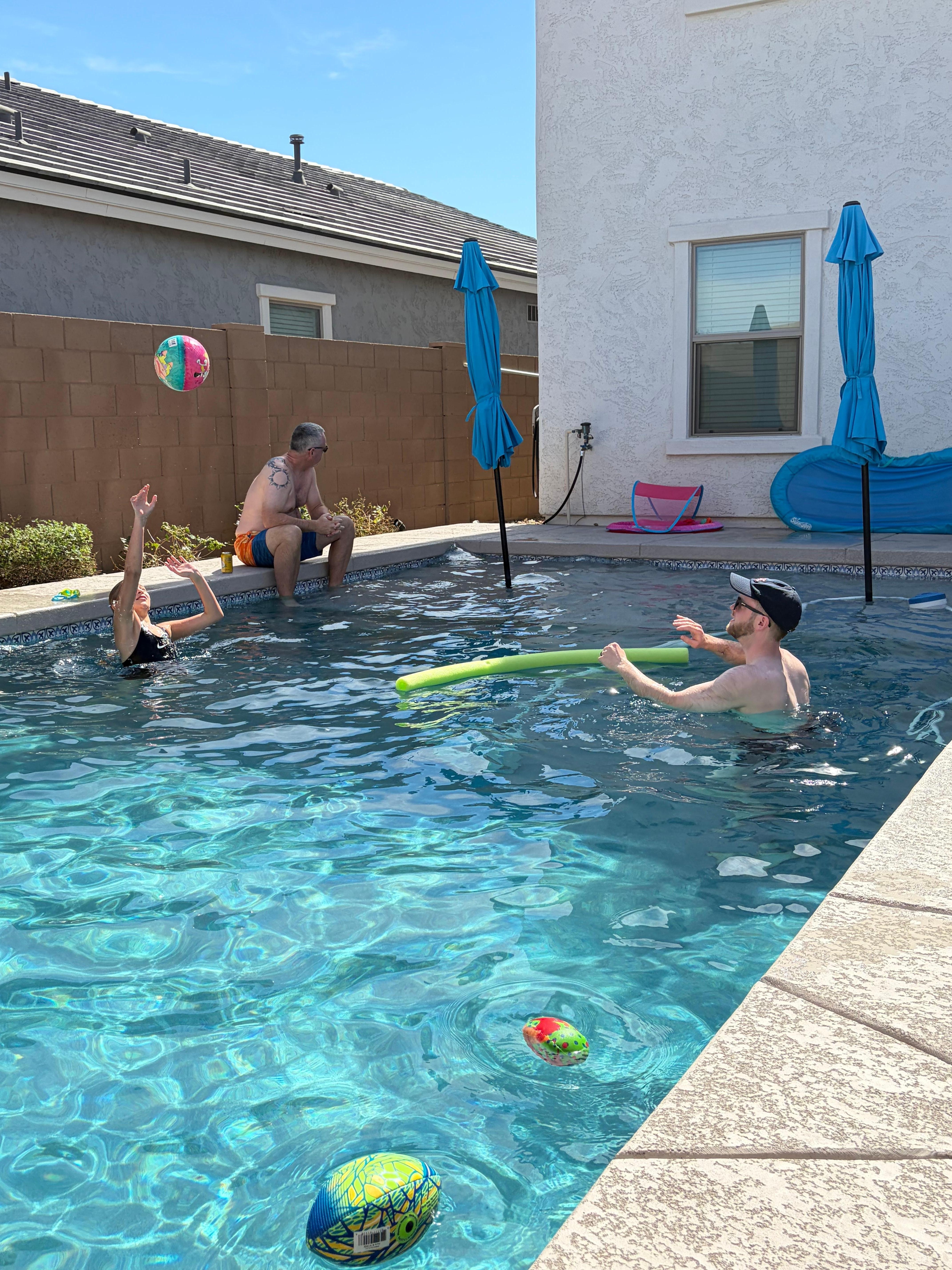Playing some volleyball 