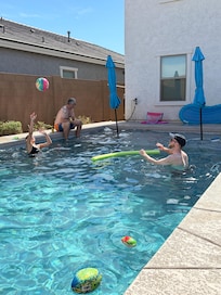 Playing some volleyball