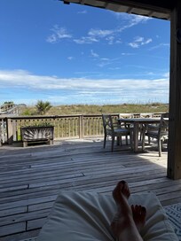 The covered deck is awesome!