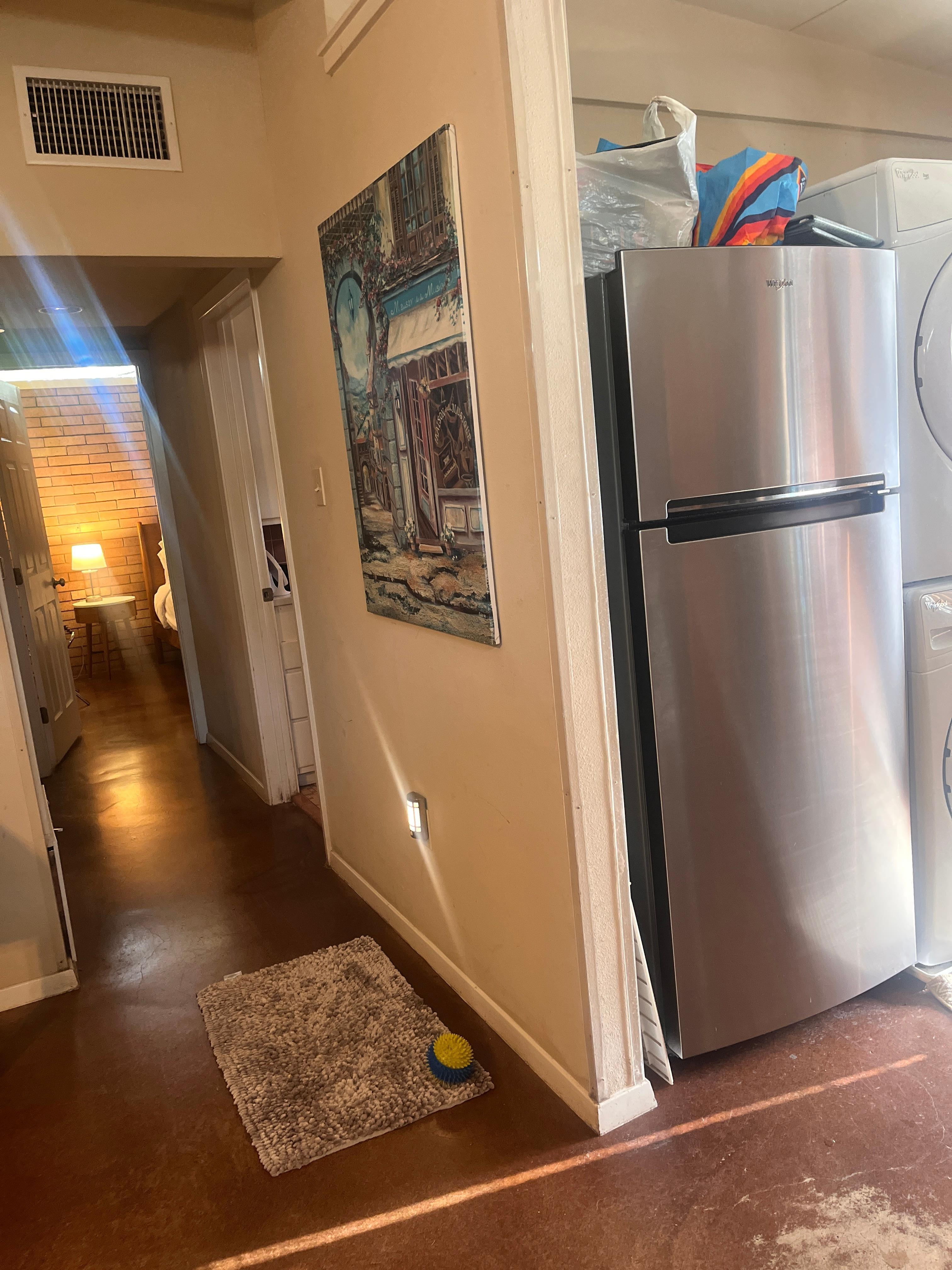 Enjoyed the option to do laundry when we needed. Bring your own detergent if you need to do more than one small load. 