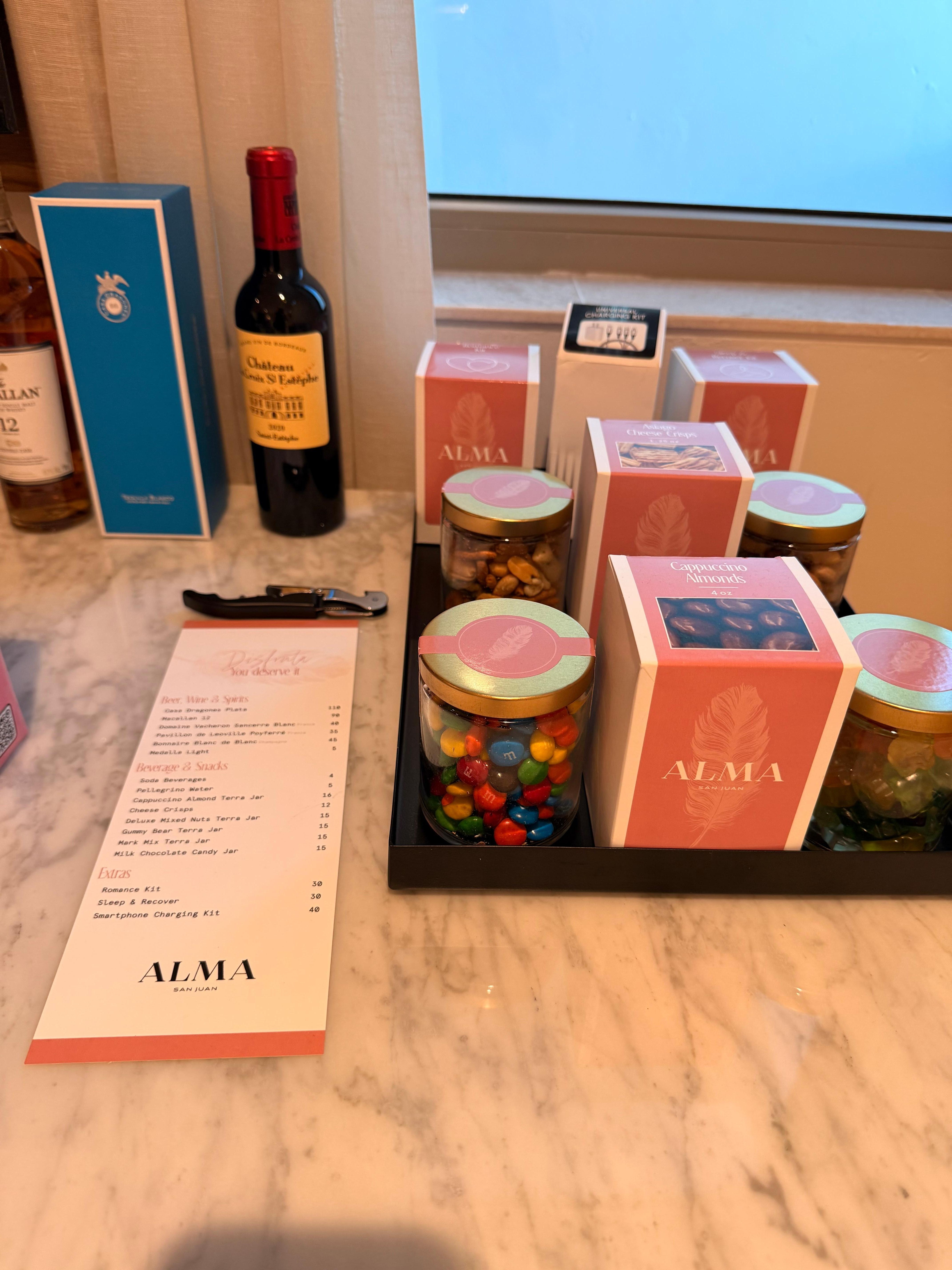 Mini bar items 